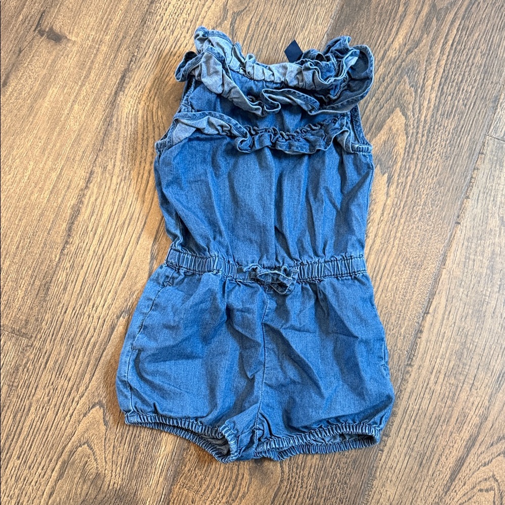 GAP Kids Blue Denim Ruffle Romper
